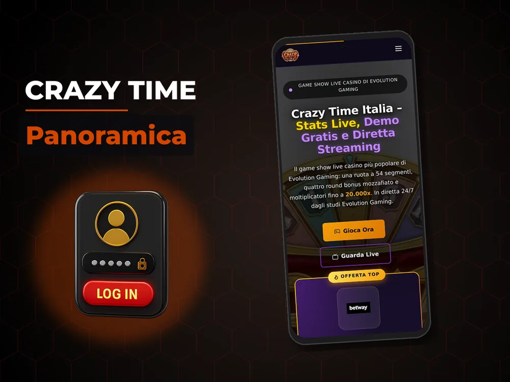 Crazy Time - Registrazione