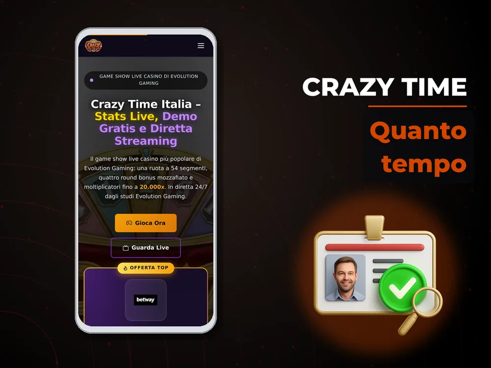 Crazy Time - Quanto tempo